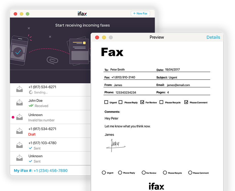 Online Fax Services With Lowest Cost - Internet Fax (824x669), Png Download