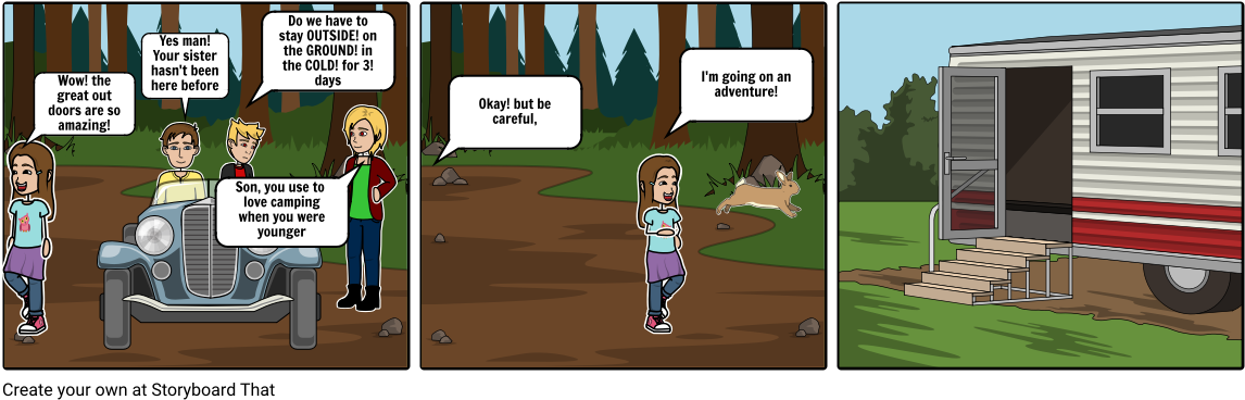 Going Camping - Cartoon (1164x385), Png Download