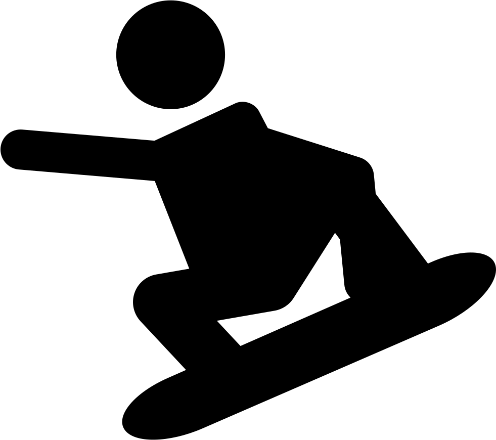 Extreme Snowboard Silhouette Png - Icono De Deportes Extremos (981x870), Png Download