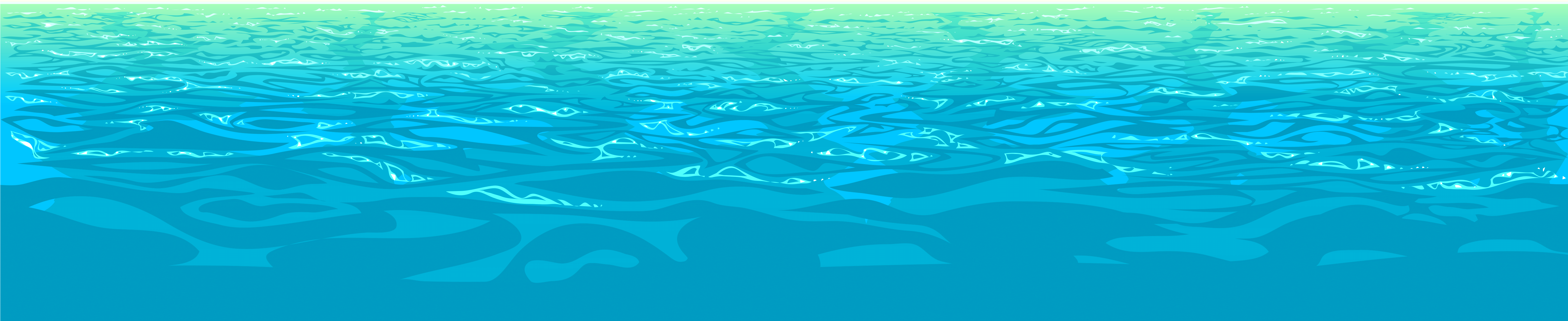 Ocean Clipart Background - Transparent Background Ocean Clipart (6000x2154), Png Download