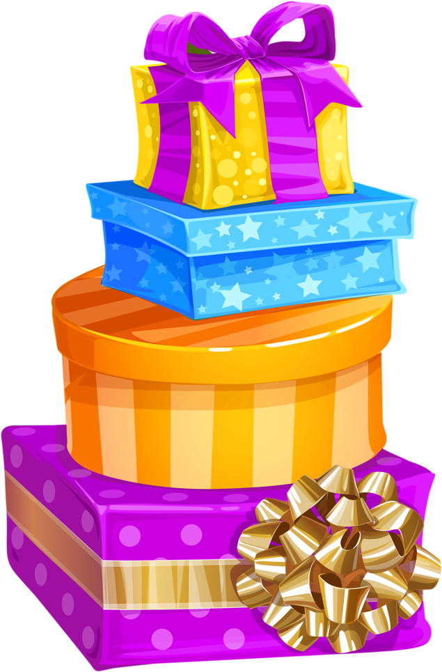 36 - Birthday Gift Box Clip Art (726x1024), Png Download