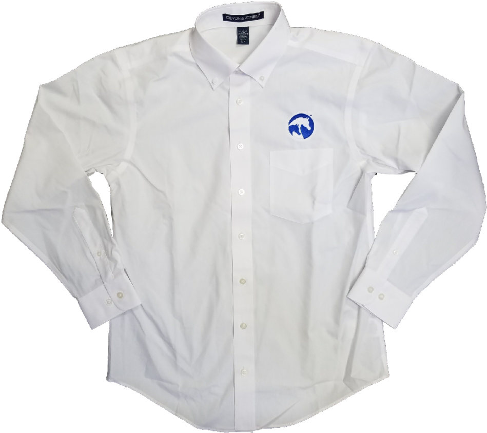Aha Men's White Button-down - Pocket (1024x960), Png Download