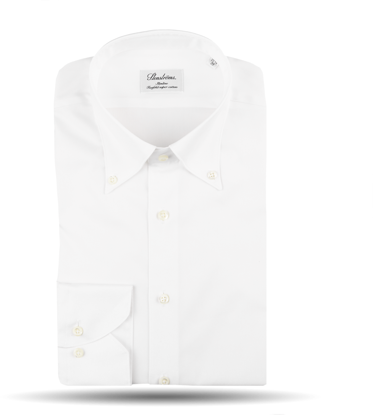 Stenströms White Button Down Oxford Shirt - Shirt (1574x1574), Png Download