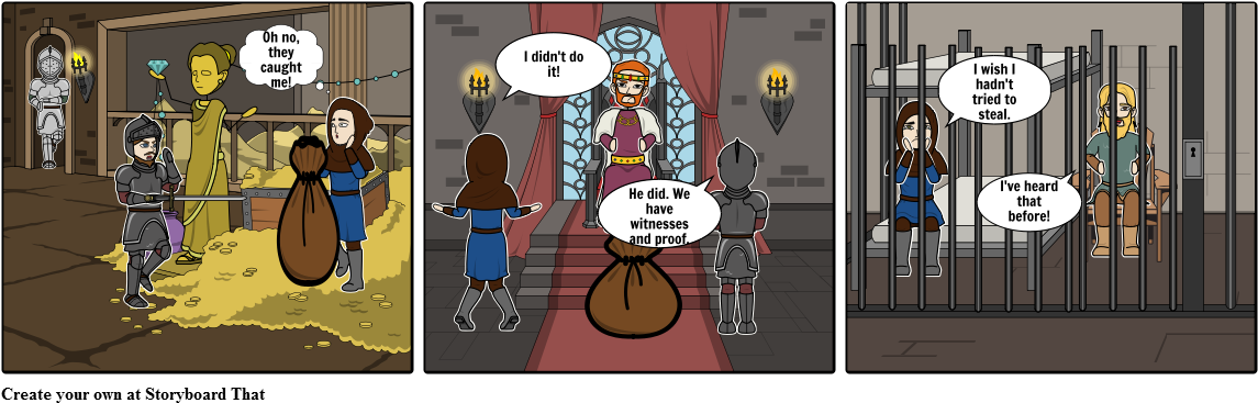 Medieval Robber - Cartoon (1164x385), Png Download