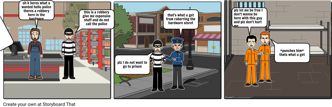 Life Of A Robber - Storyboard (1164x385), Png Download