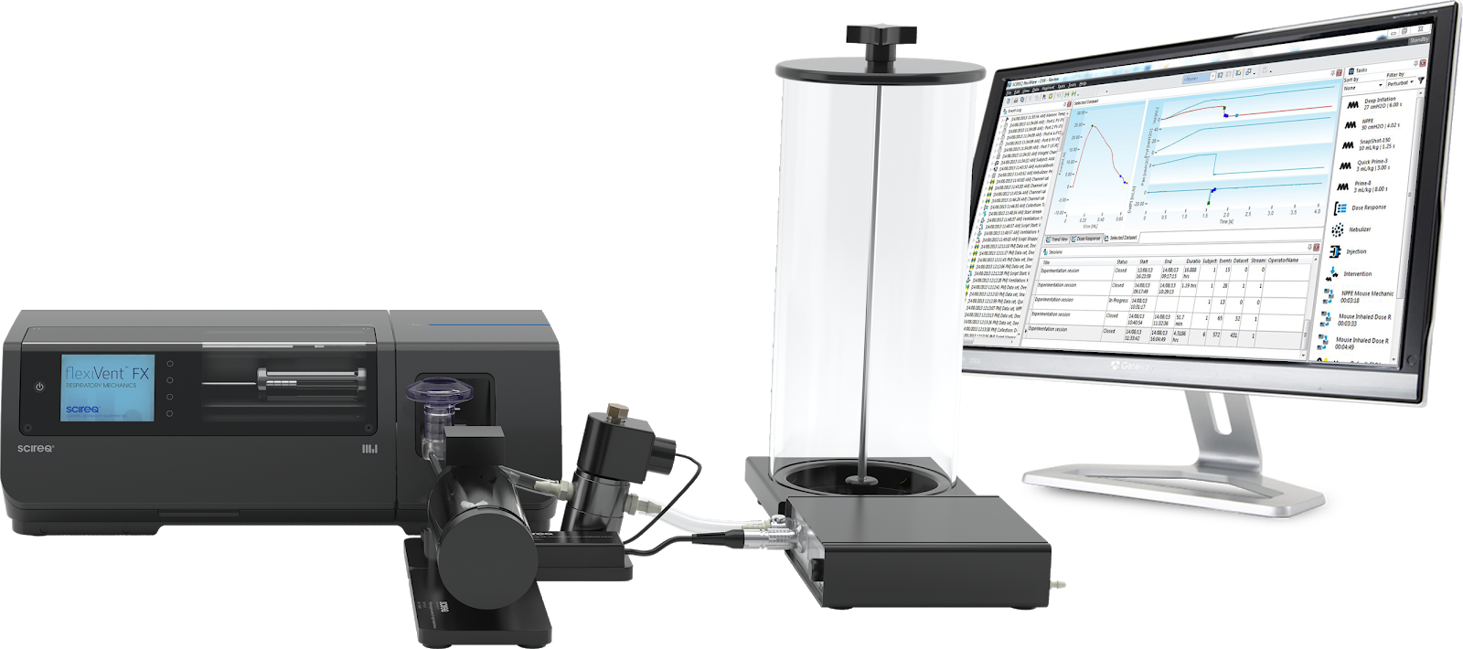Further, It Can Facilitate The Complete Recruitment - Scireq Flexivent System (1600x710), Png Download