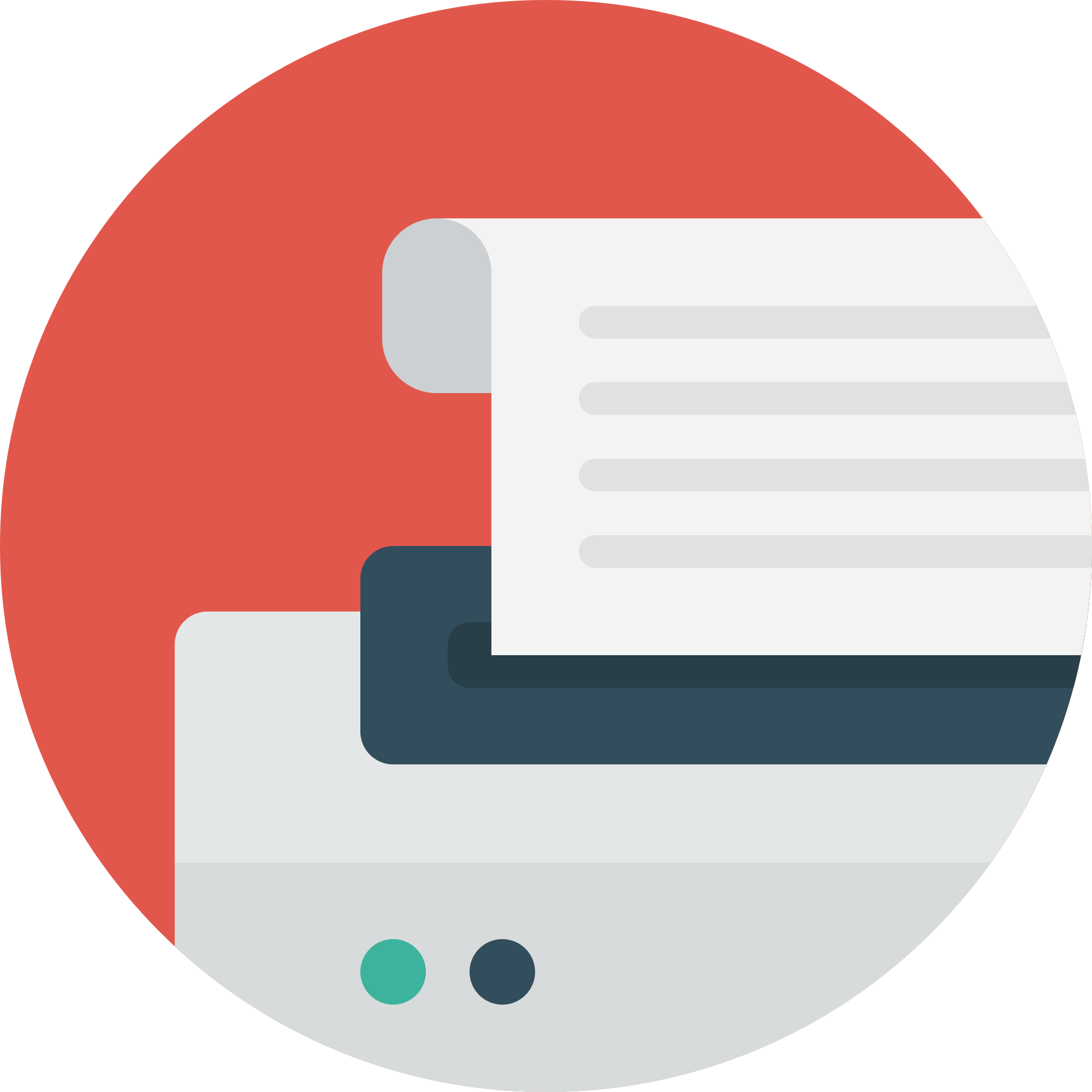 Open - Printer Flat Vector Png (2000x2000), Png Download