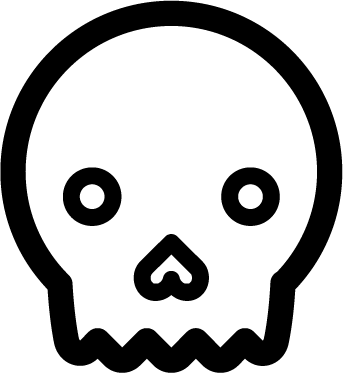 Skull - Circle (343x373), Png Download