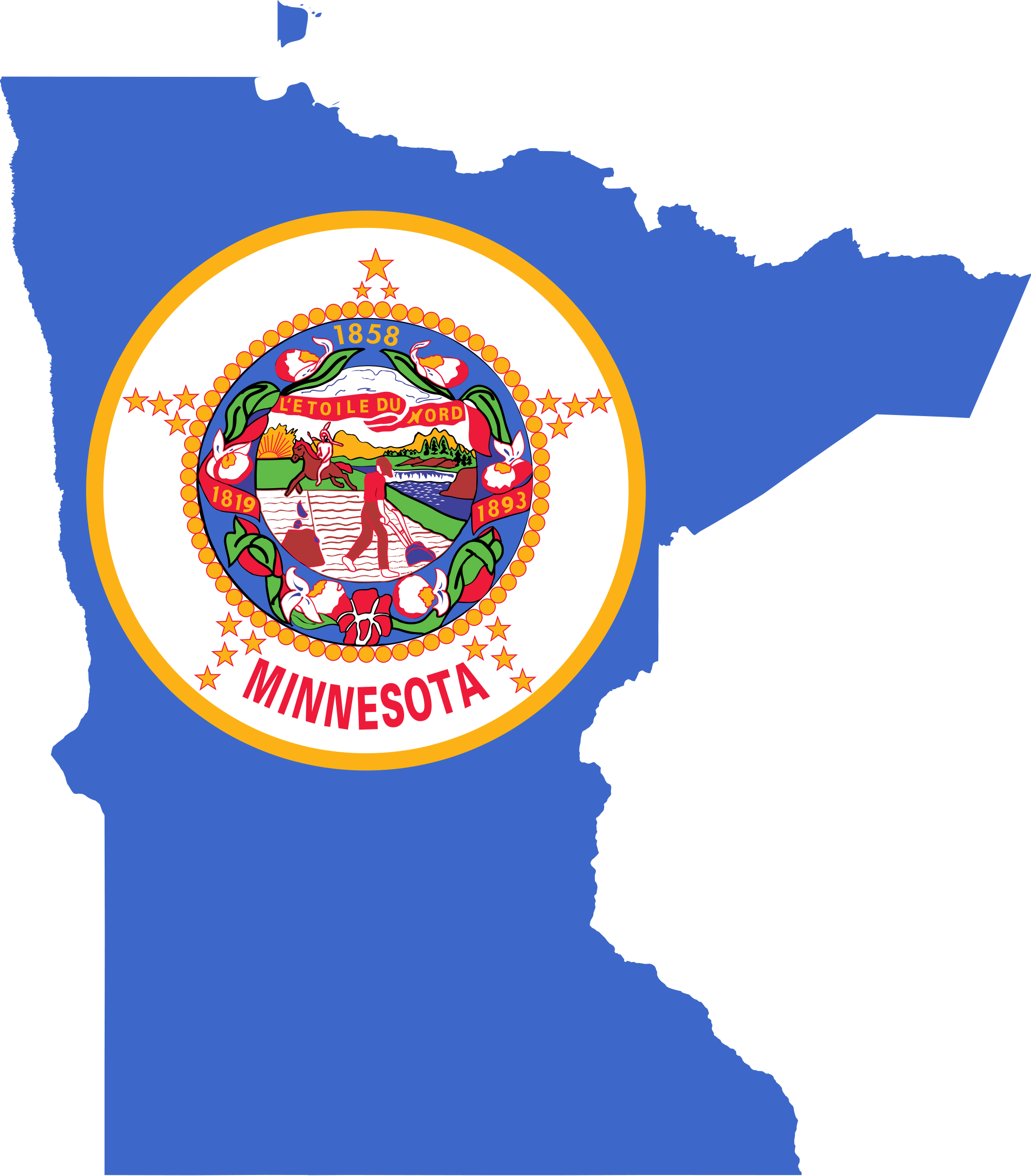Open - Minnesota State Flag Png (2000x2281), Png Download
