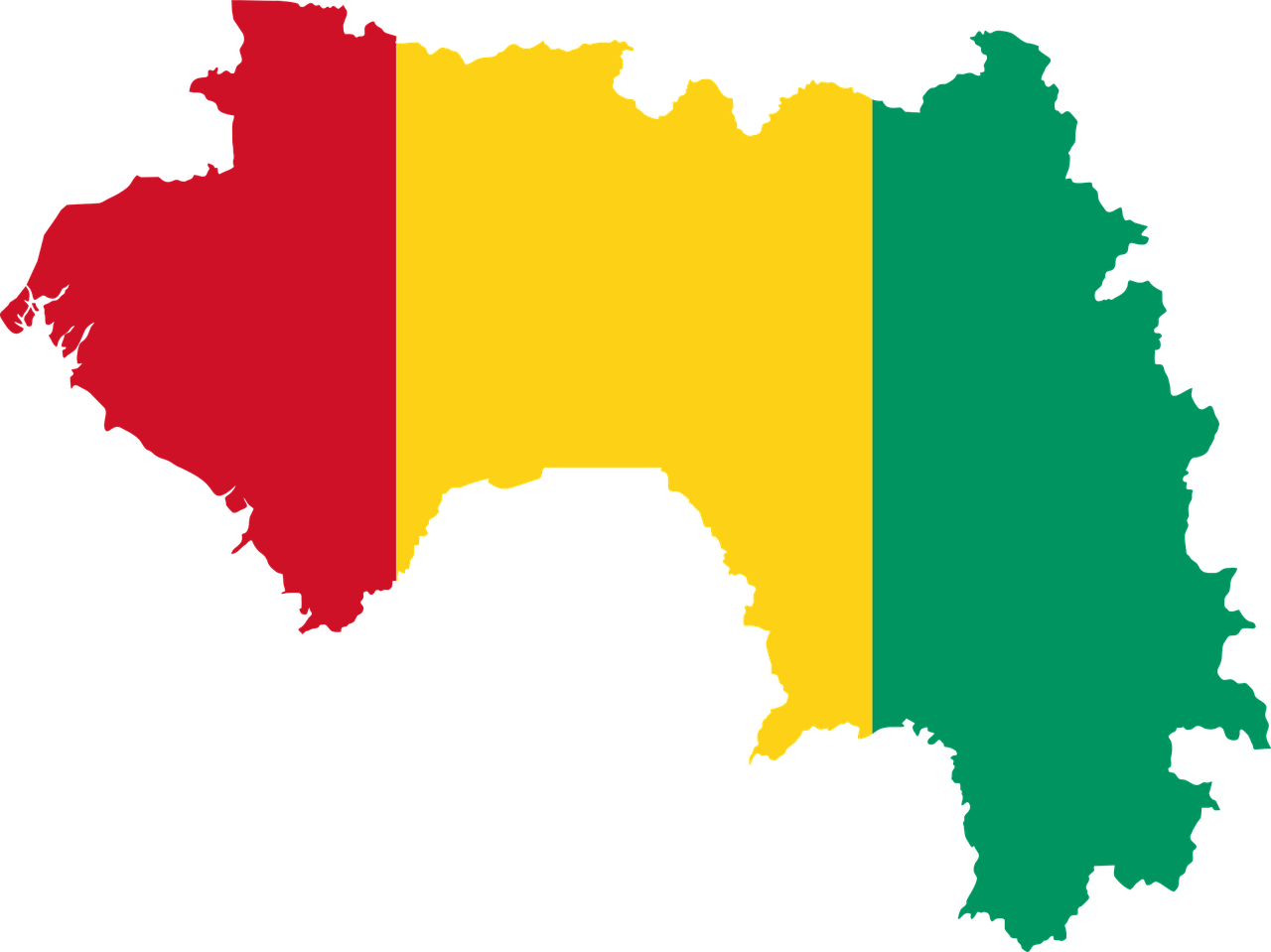 Guinea Flag And Map (1280x959), Png Download