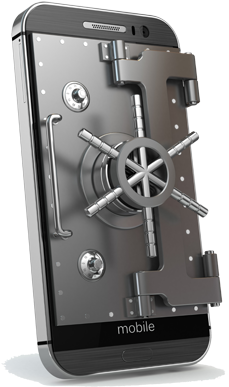 Mobile Technology Security - Protected Phone (313x423), Png Download