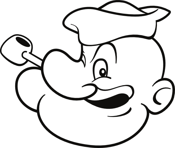 Popeye Clip Art - Popeye Coloring Pages (600x506), Png Download