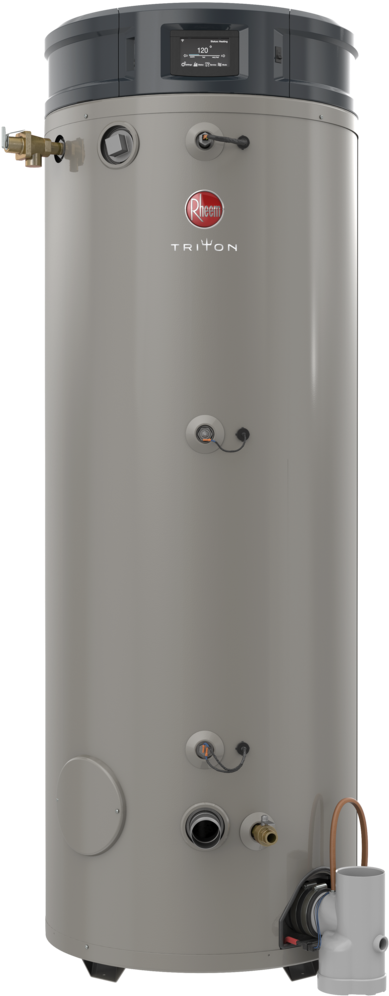 Rheem Triton Ghe100su-200 Commercial Water Heater Front - Rheem Triton (410x1024), Png Download