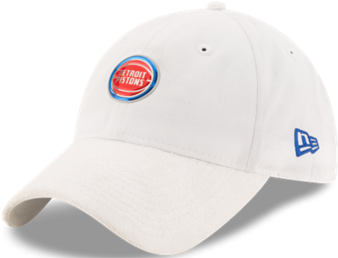 Nba Detroit Pistons 9twenty Draft Official On Court - New Era Detroit Pistons White 2017 Official On-court (533x300), Png Download