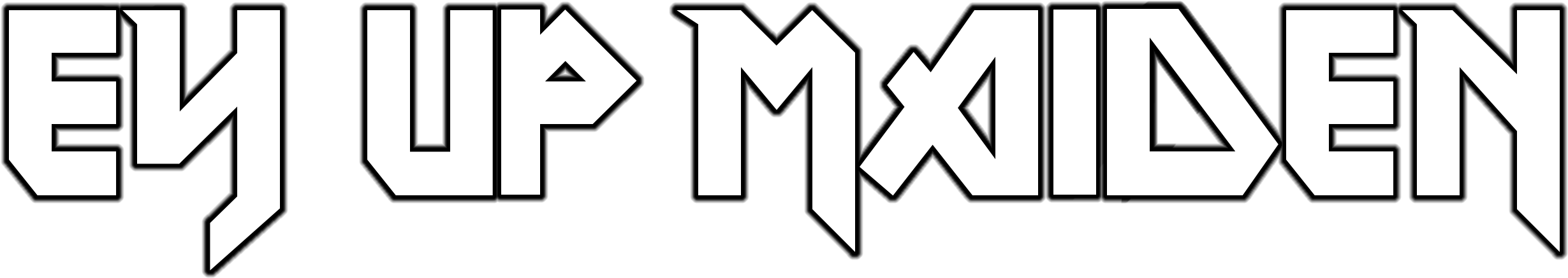 Ey Up Maiden - Line Art (2532x564), Png Download