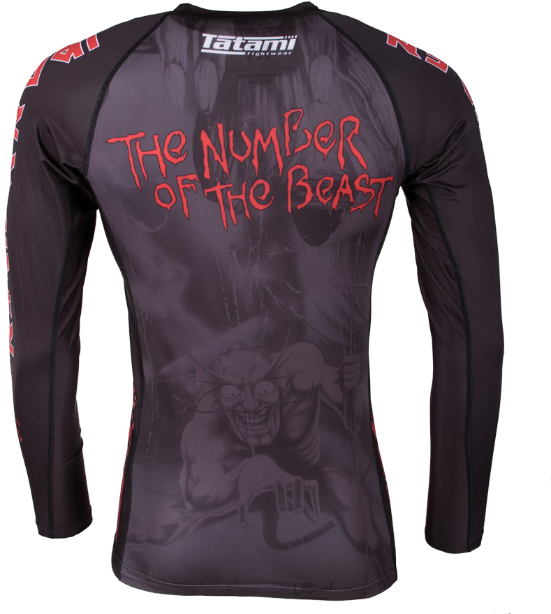 Tatami Iron Maiden Beast Rash Guard - Tatami X Iron Maiden Number Of The Beast Ladies Rash (1000x1000), Png Download