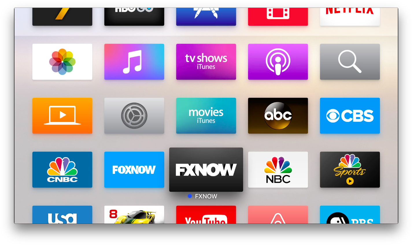A View Of The Apple Tv Home Screen With Apps - 20th Century Fox (1440x858), Png Download