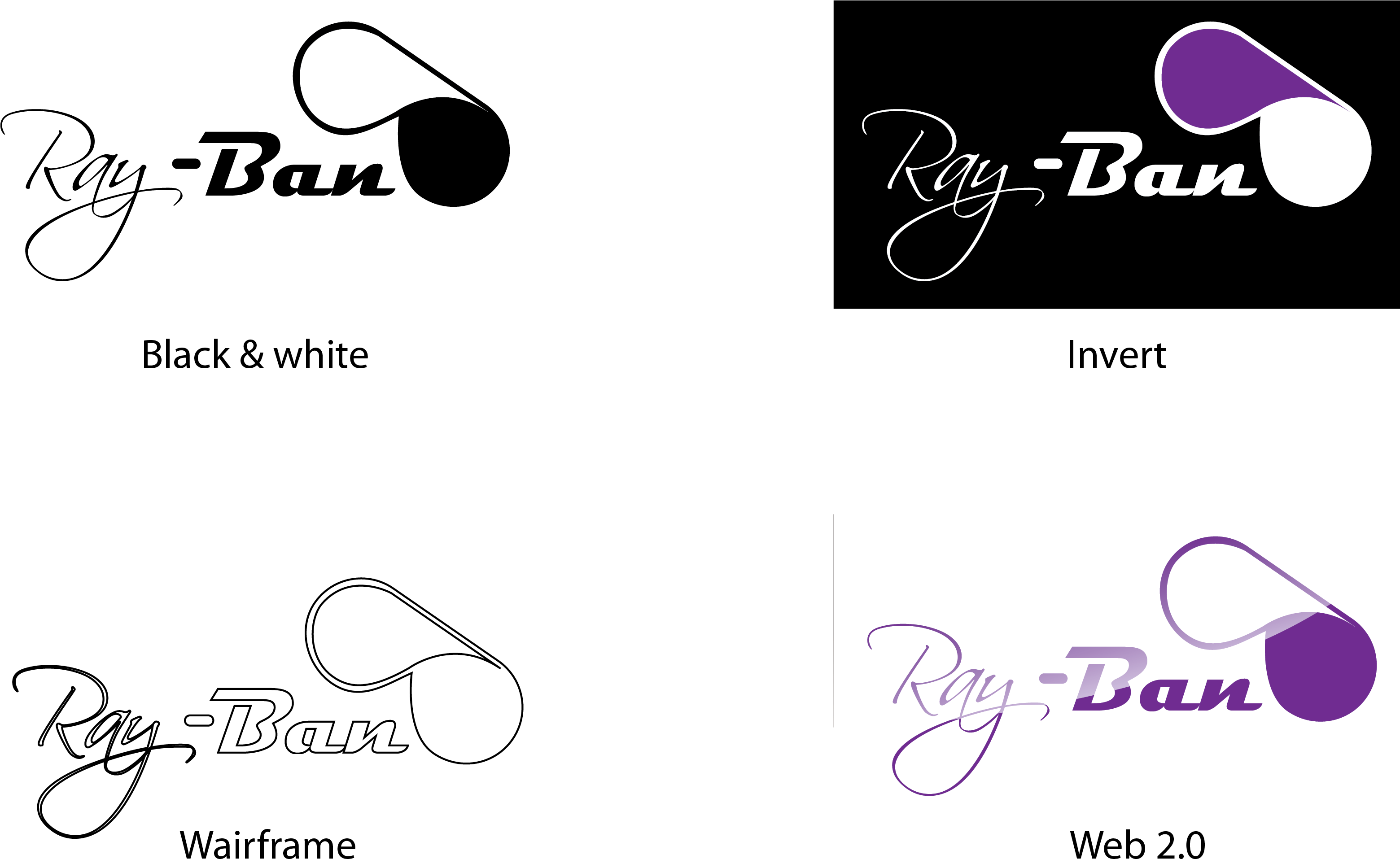 Download Ray Ban Logo Final B W Logo Png Image With No Background Pngkey Com
