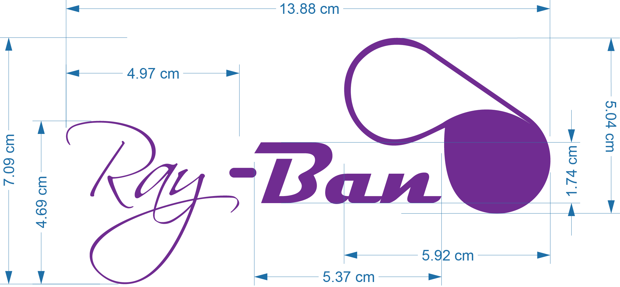Ray Ban Dimentional Logo-1 - Ray Ban Visiting Card (2101x975), Png Download