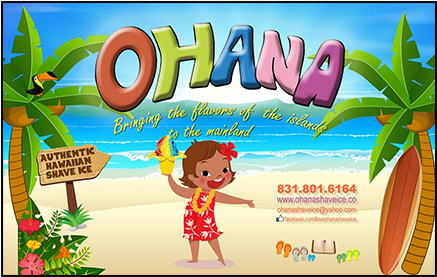Ohana Shave Ice Logo (504x300), Png Download