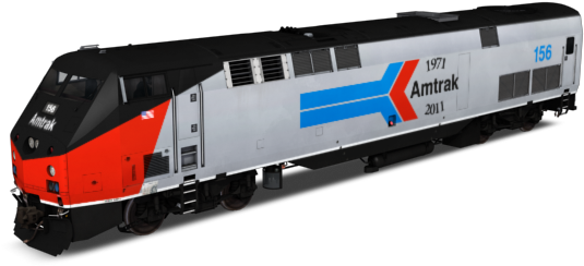 Amtrak Heritage Pack - Locomotive (683x309), Png Download