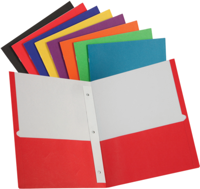 Office Depot Brand 2-pocket Paper Folders, With Or - Staples Paper Folder (400x400), Png Download