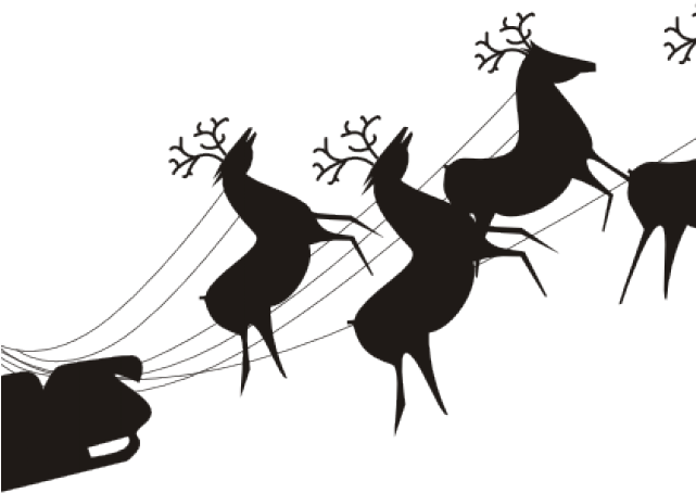 Santa Claus Clipart Flying - Santa Claus In Sleigh Png (640x480), Png Download