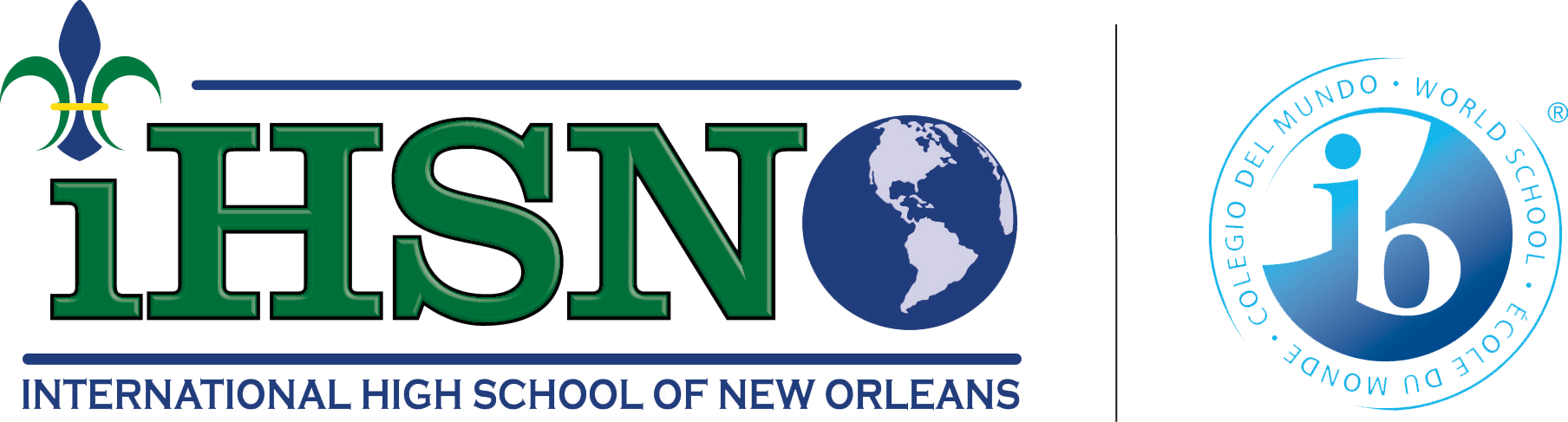 Image - International High School Of New Orleans Logo (1808x487), Png Download
