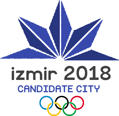 Izmir Olympics - Olympic Games Desk Flag (408x500), Png Download