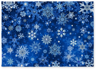 #christmas #snowflakes Blue White 5'x7' Area #rug #bluechristmas - Christmas Snowflakes Blue White Pillow Case (350x350), Png Download