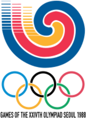 Opening Ceremony For Seoul Summer Olympics - Olympic Games 1988 Logo (338x480), Png Download