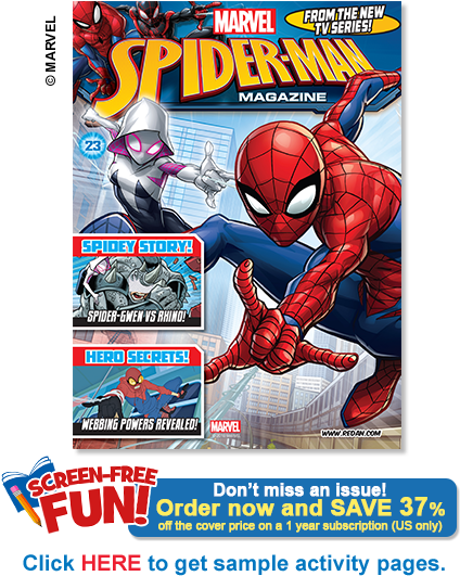 Ultimate Spider-man Magazine - Marvel Spiderman Magazine (450x555), Png Download