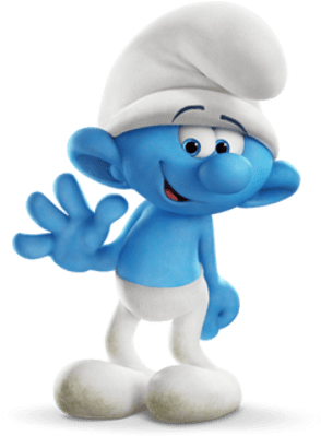 Clumsy Smurf Waving - Tontin De Los Pitufos (400x400), Png Download