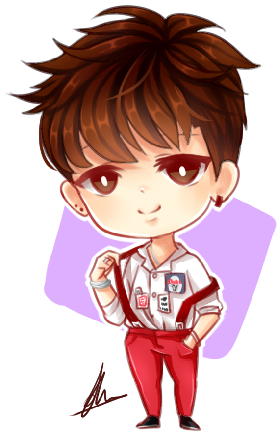 Bts Jimin Chibi By Xaevlyn On Deviantart - Jimin Animado (600x967), Png Download