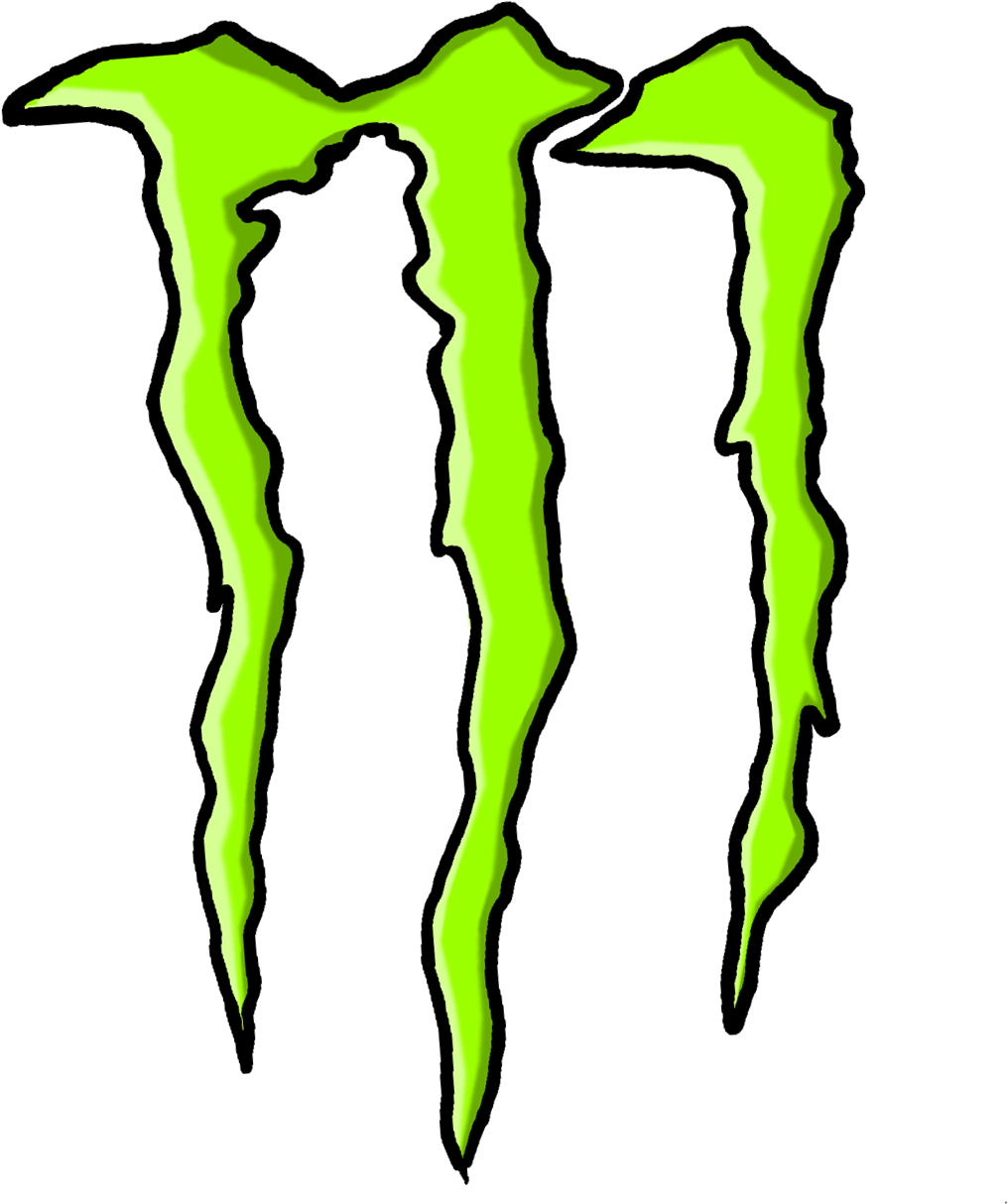 Monster Energy Drink Embroidery Design - Monster Energy Logo Clear (1200x1600), Png Download