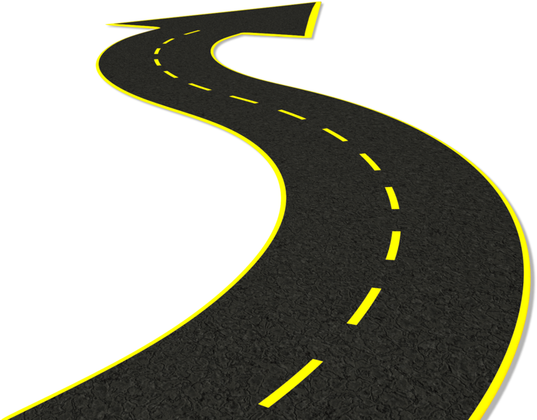 Library Highway Clipart Images - Road Clipart Arrow (800x650), Png Download