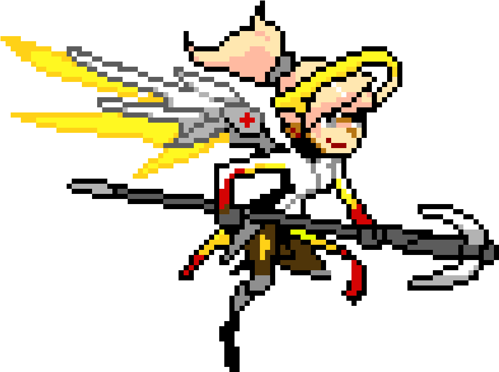 Mercy - Overwatch Mercy Pixel Art (1060x800), Png Download
