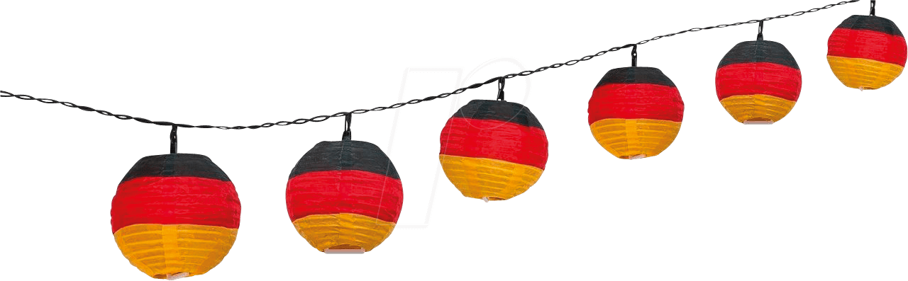Led German Flag String Lights, Battery-operated Goobay - Guirlande Allemagne (1280x397), Png Download