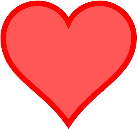 Heart Icon Red Hollow - Clipart Heart (491x464), Png Download