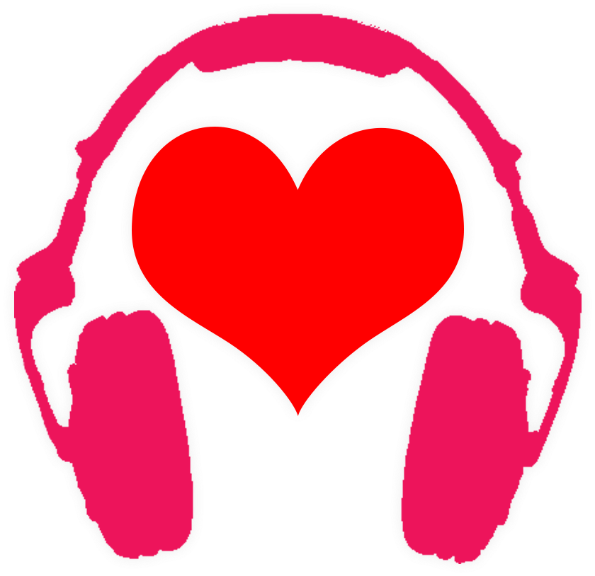 Headphone-heart Emblem - Headphones Heart Png Transparent (1080x1080), Png Download