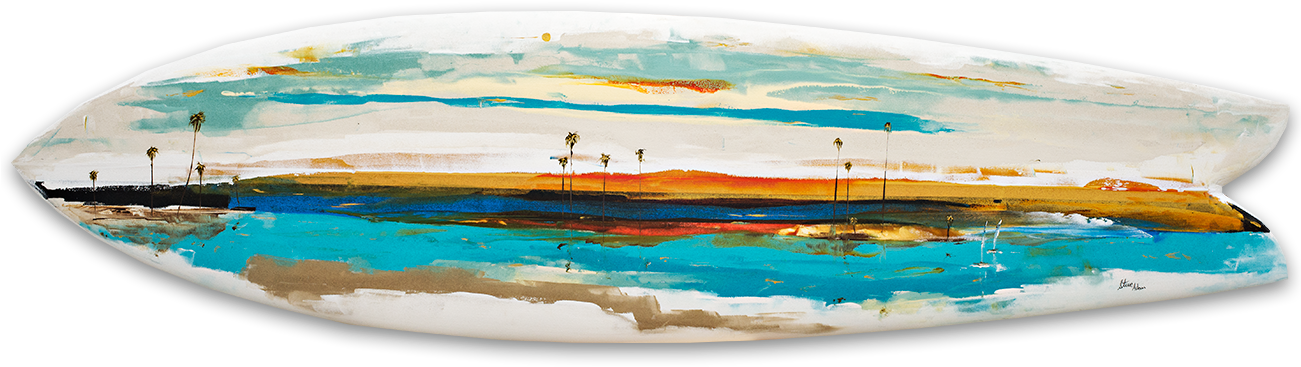Surfboard California Riviera - Boat (1300x393), Png Download