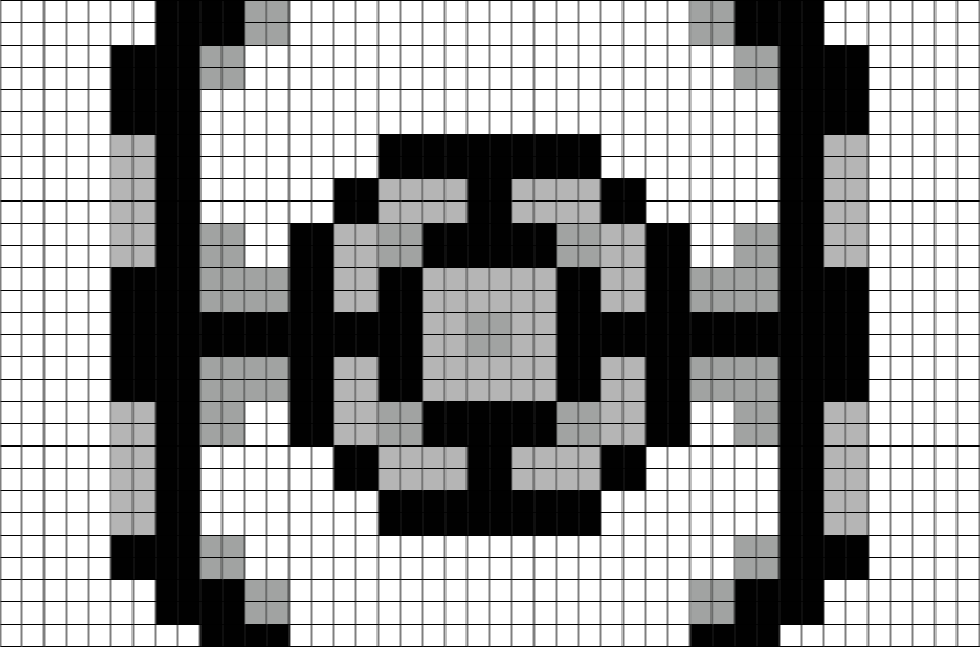 Star Wars Tie Fighter Pixel Art (880x581), Png Download