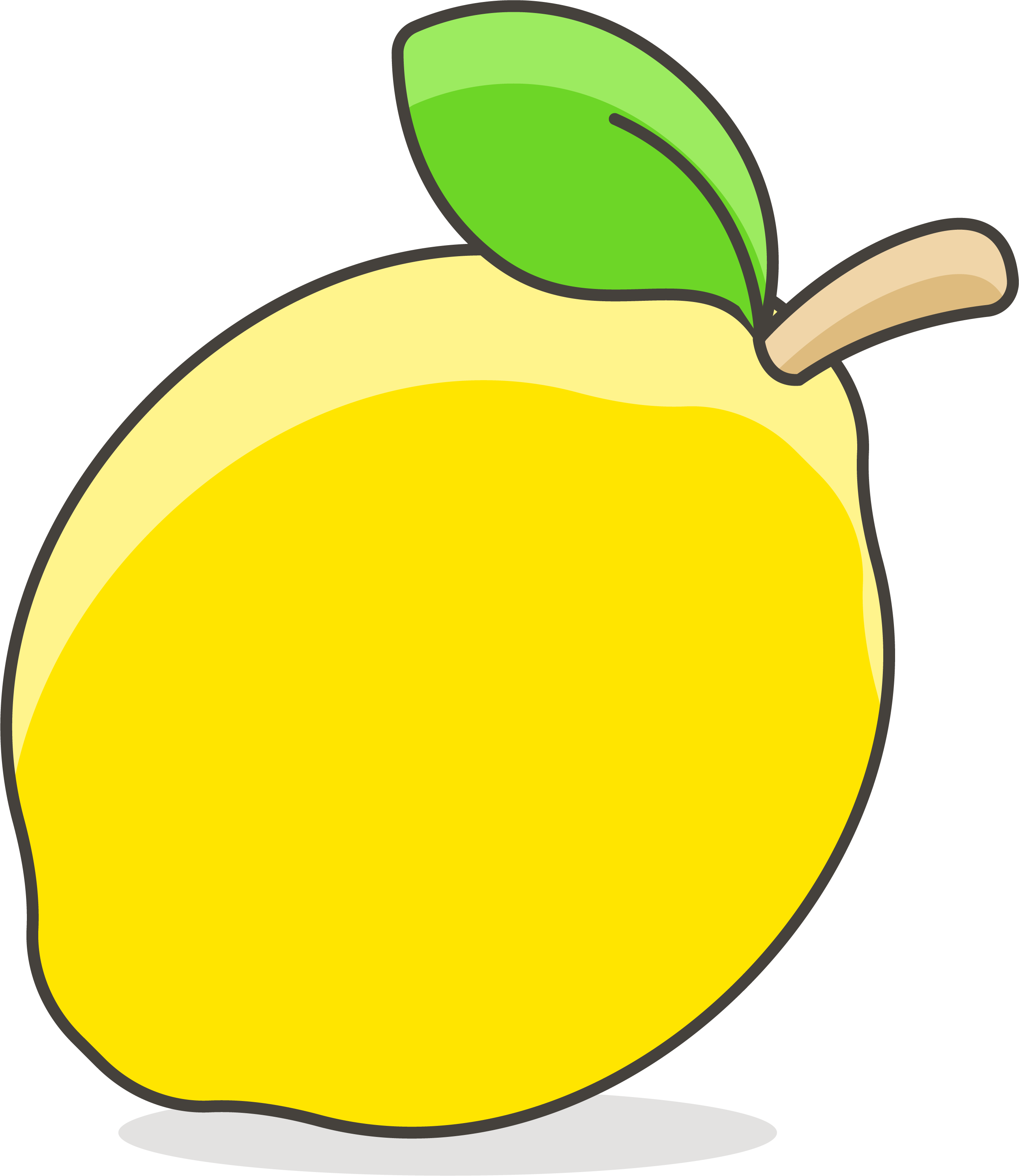 Lemon Cartoon Drawing Clip Art - Lemon Cartoon Drawing (2582x2979), Png Download