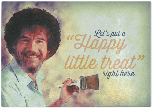 Bob Ross Cutting Board - Discover The Joy Of Painting With Bob Ross [book] (600x600), Png Download