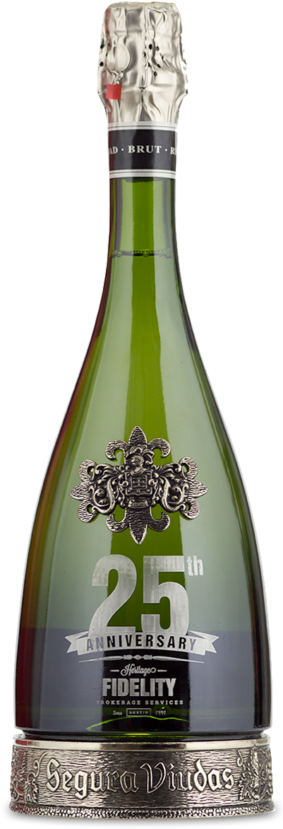 Champagne Holiday Gift - Glass Bottle (400x1200), Png Download