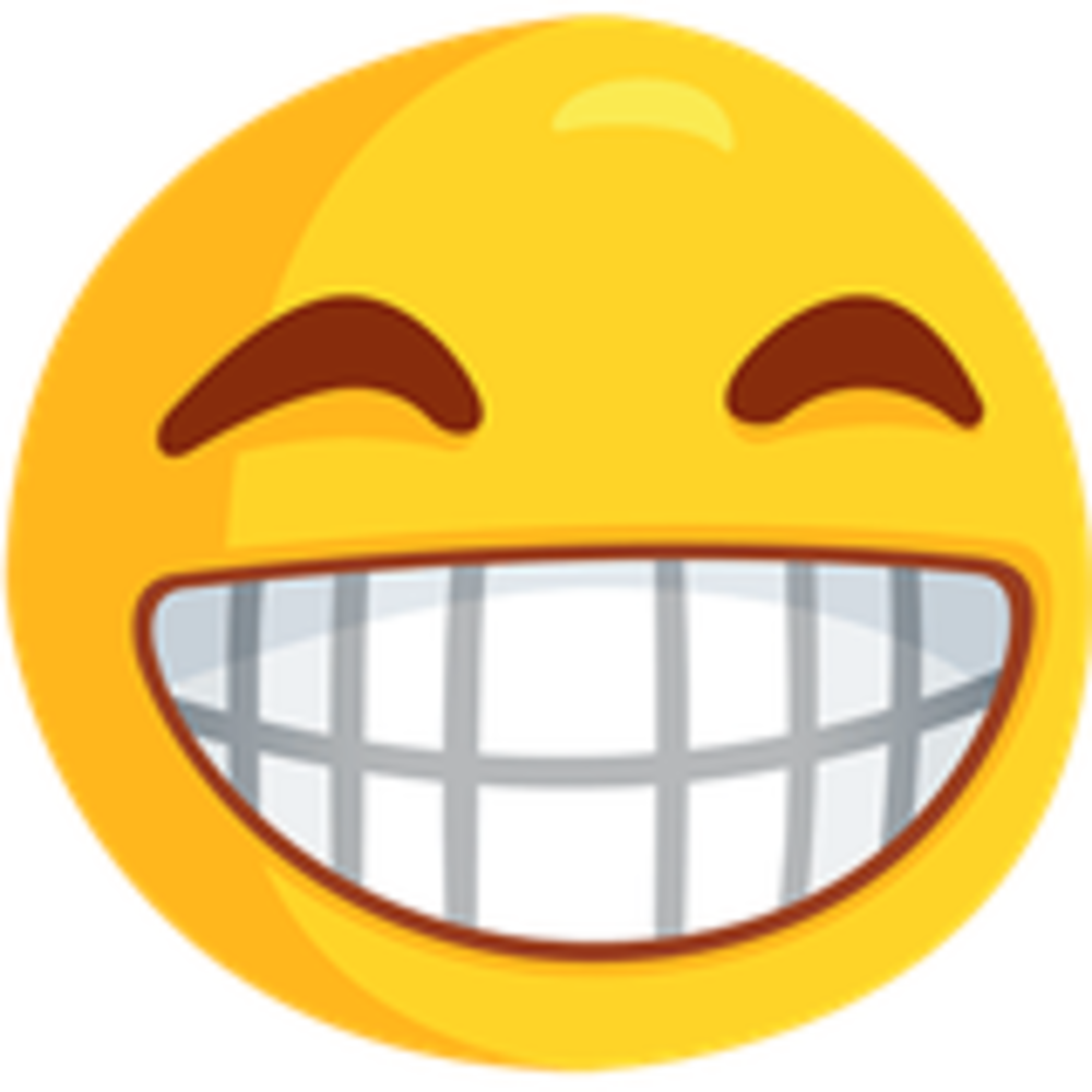 Best Free Smile - Messenger Emoji (1000x1000), Png Download