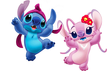 Publicado Por Sofia Editions En - Stitch And Angel (500x300), Png Download
