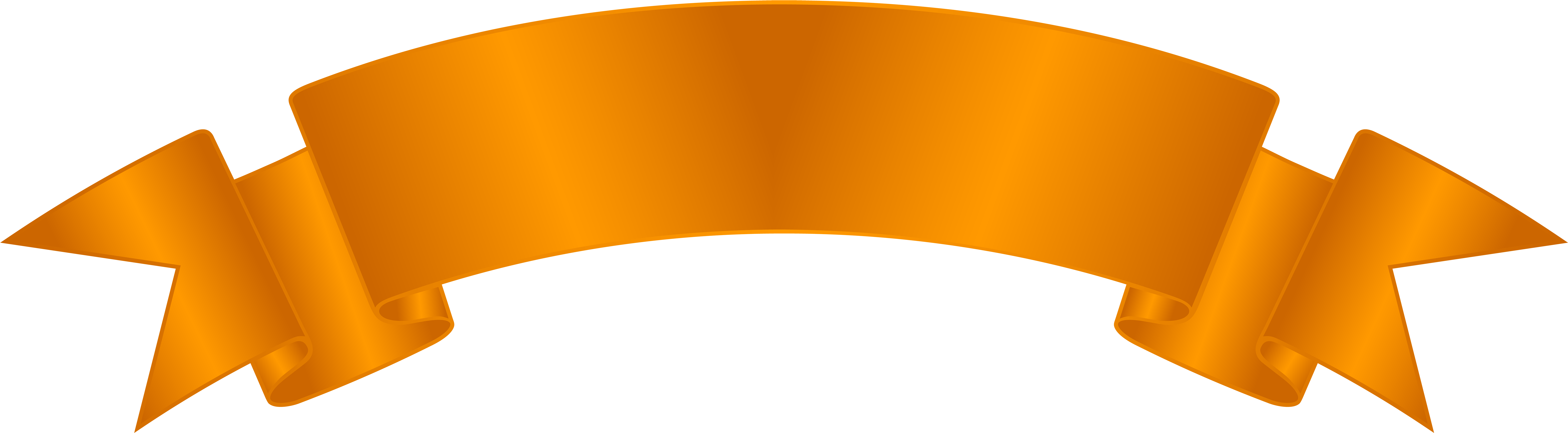 Ribbon Orange Png (8000x2278), Png Download