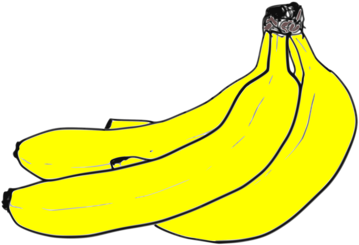 Bananas Drawing Fruit Banaani (415x340), Png Download