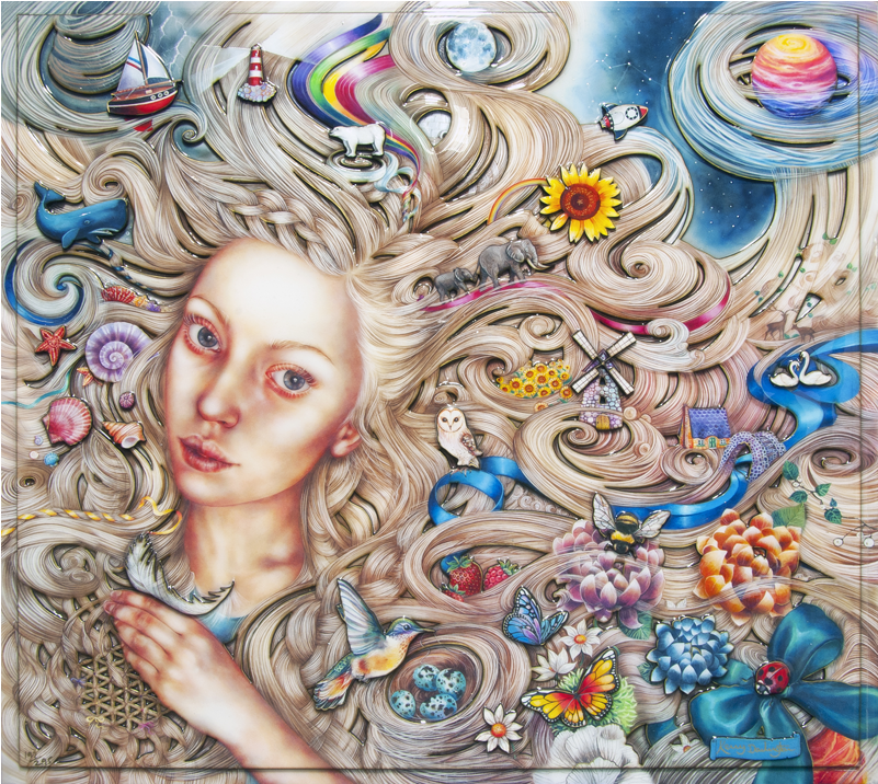 Mobile Drawing Modern Art - Drawing (1000x715), Png Download